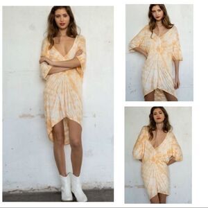 TIE Dye Dolman high low knitTunic Top